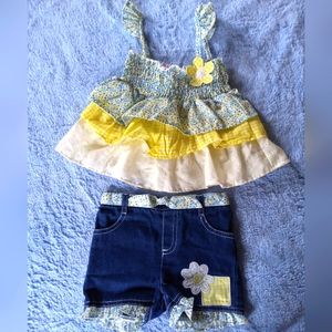 Baby Girl Vintage Matching Outfit 18M-24M